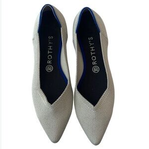 ROTHY'S The Point Slip On Ballet Flats Gray Tone Women's Size 10 Shoe